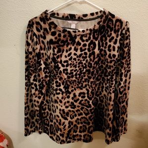 Velvet Lepoard Print Shirt